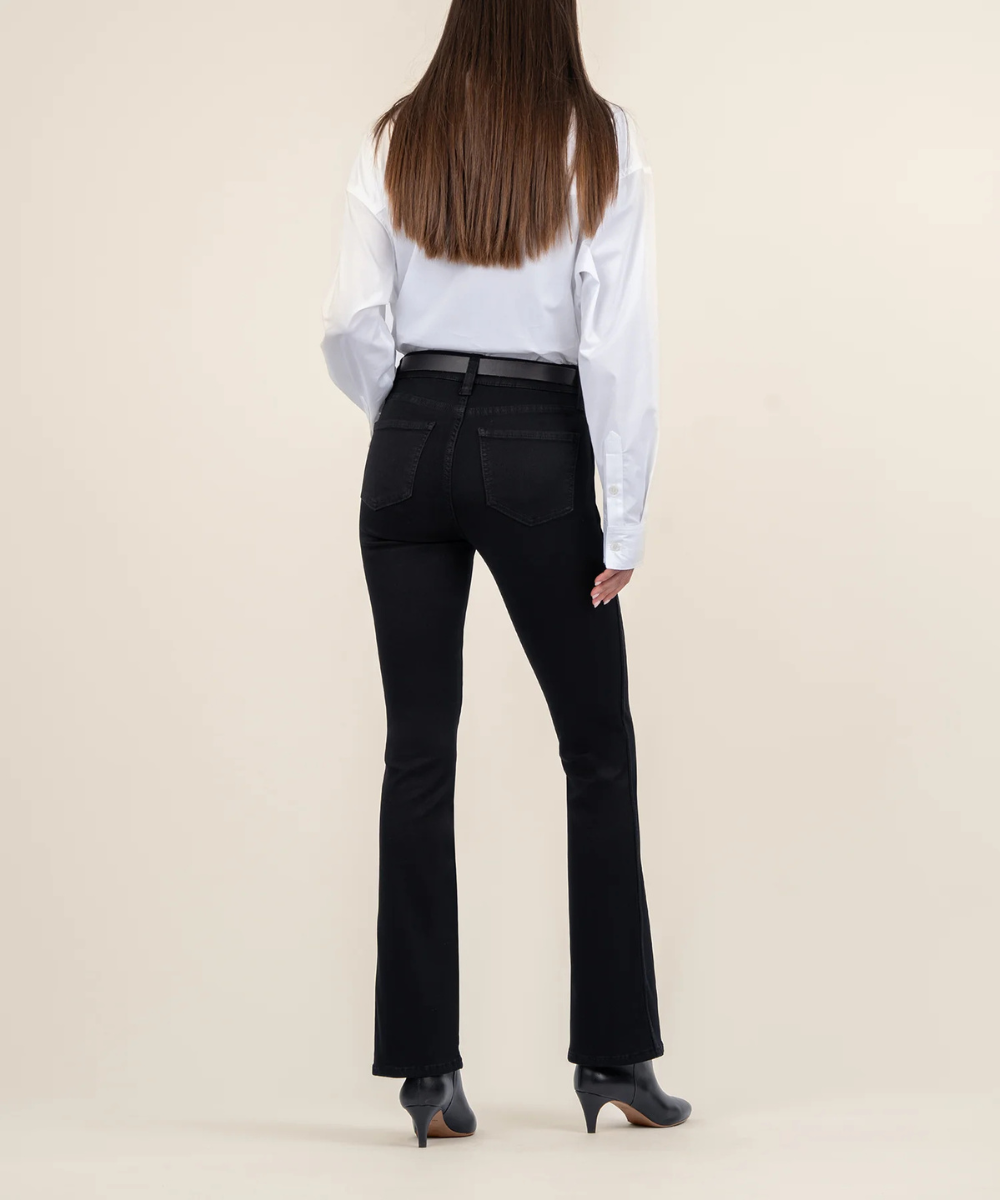 Back view of KP1235MA9 black bootcut jeans