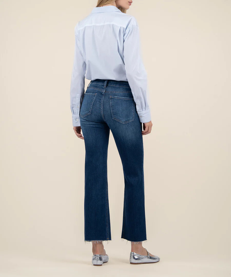 Kelsey High Rise Ankle Flare in Royal by KUT