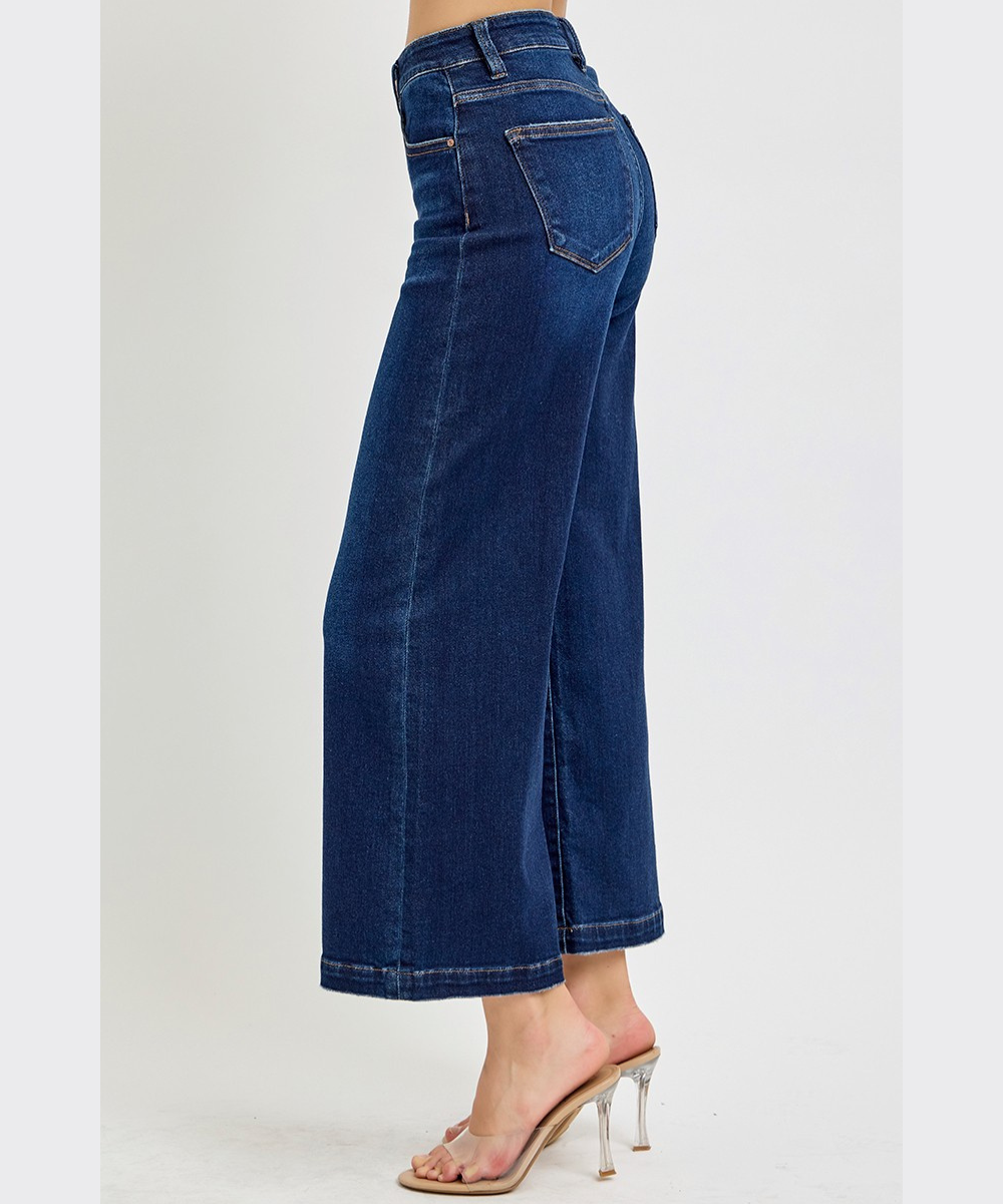 Capri High Rise Crop Wide Jeans by Risen Jeans