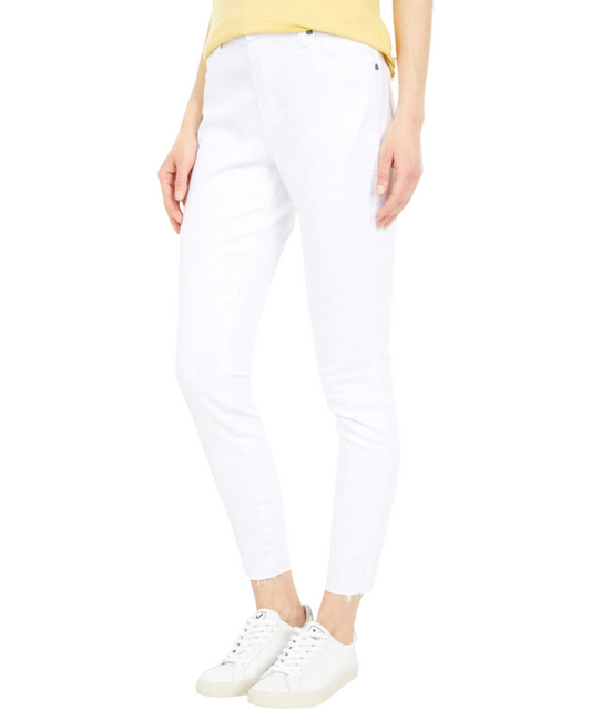 Connie High Rise Ankle Skinny in White by KUT from the Kloth