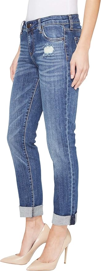 Kut from the Kloth Women’s Catherine Boyfriend Jean – Style KP494MR8 (Doubtless Wash / Medium)