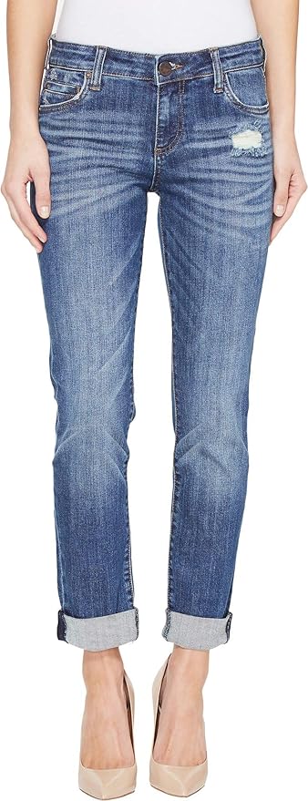 Kut from the Kloth Women’s Catherine Boyfriend Jean – Style KP494MR8 (Doubtless Wash / Medium)