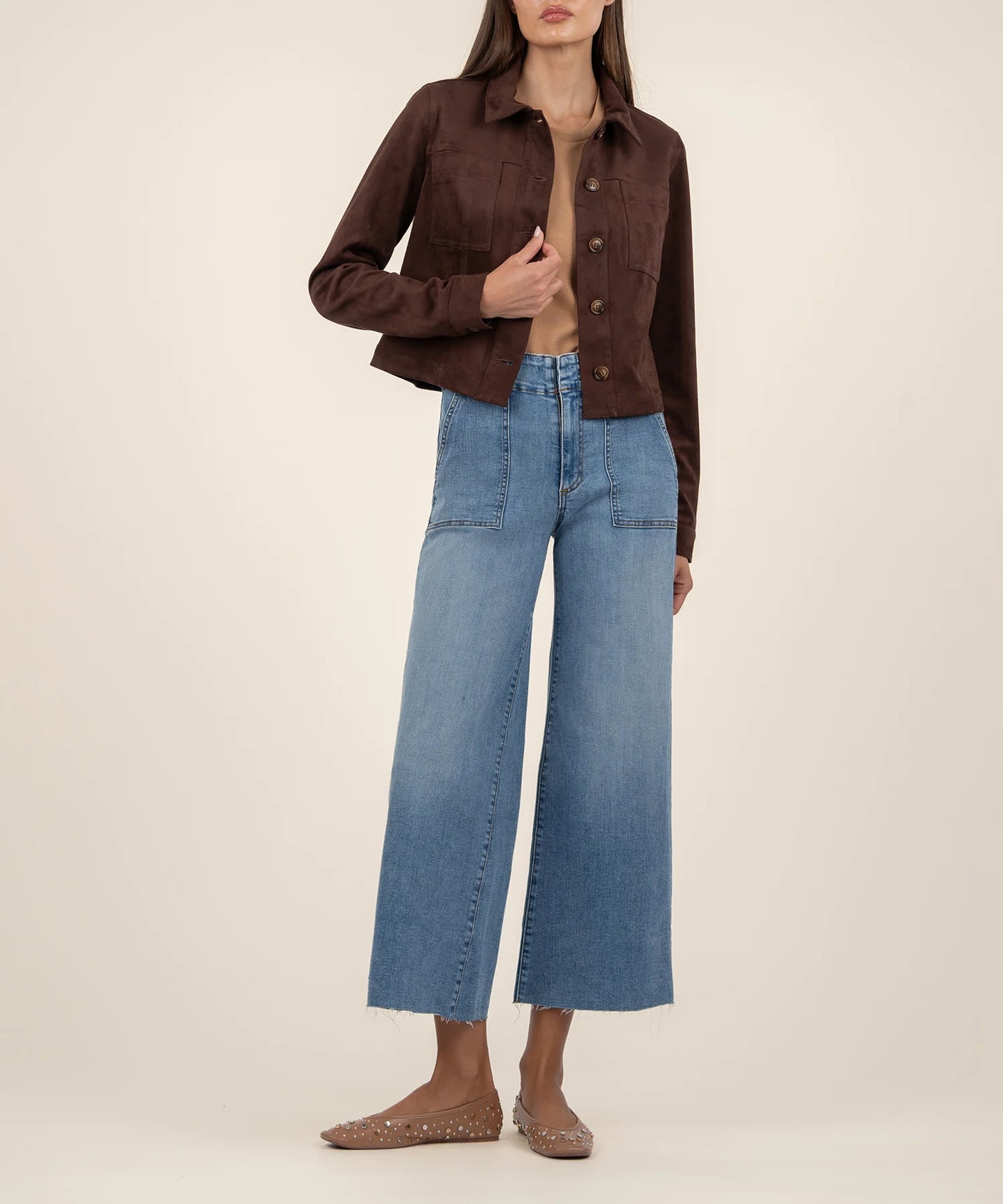 Kut from the Kloth Style KJ52101 — Faux Suede Jacket
