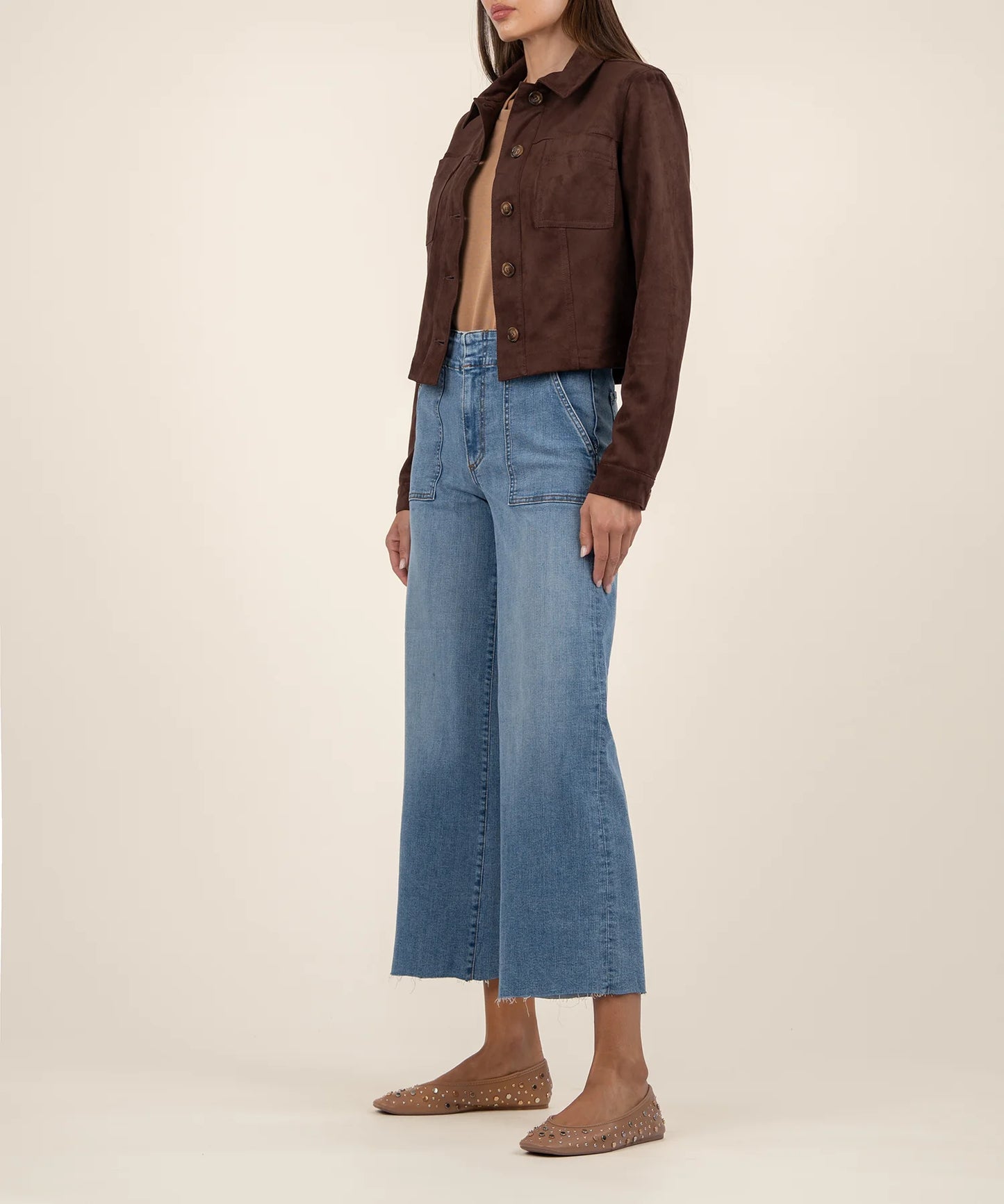 Kut from the Kloth Style KJ52101 — Faux Suede Jacket