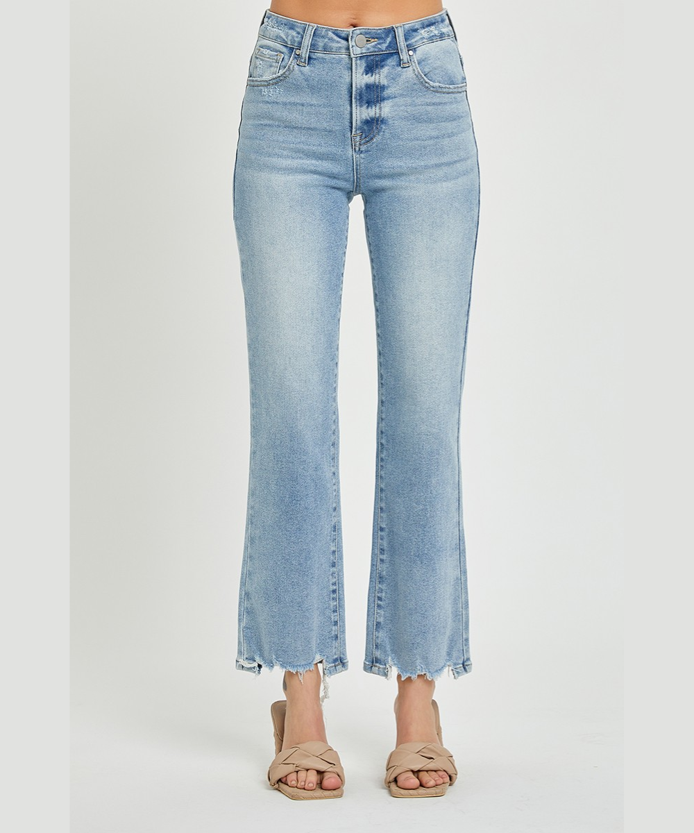 Women’s light wash straight leg jeans – Risen Jeans RDP5459