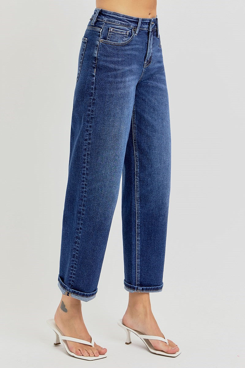Risen Jeans RDP5976 high rise ankle straight jeans – side view